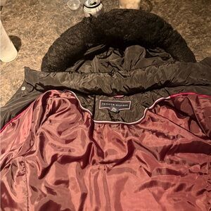 Tommy Hilfiger Black Jacket with Rich Burgundy Interior